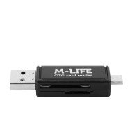 Кардрідер-перехідник M-Life (ML0703) SD/MMC OTG USB + micro