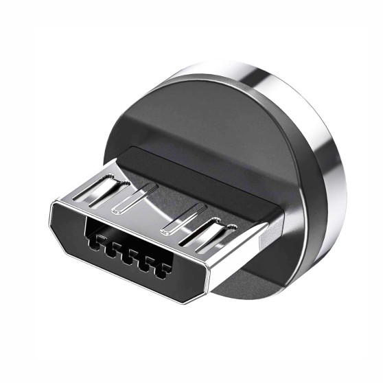 Магнітний кабель TOPK (AM68) micro USB (SR 3A-30) для заряджання та передачі даних (100 см) Black