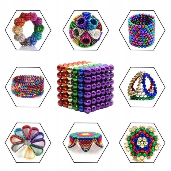 Магнитные шарики-головоломка SKY NEOCUBE (D5) комплект (512 шт) Color Mix