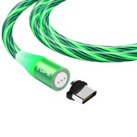 Магнітний кабель TOPK (AM16) type C (SRZ 5A) для заряджання та передачі даних (100 см) Green