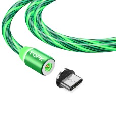 Магнитный кабель TOPK type C (RZ) для зарядки (100 см) Green