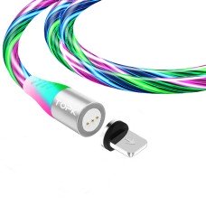 Магнитный кабель TOPK (AM16) apple-lightning (SRZ 5A) для зарядки и передачи данных (100 см) RGB