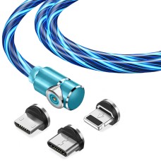 Магнітний кабель TOPK 3в1 (LZ) для заряджання (100 см) Blue