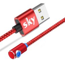 Магнітний кабель SKY без конектора (L) для заряджання (100 см) Red