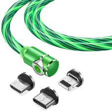 Магнитный кабель TOPK 3в1 (LZ) для зарядки (100 см) Green