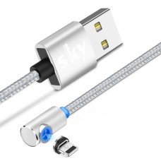 Магнітний кабель SKY apple-lightning (L) для заряджання (100 см) Silver