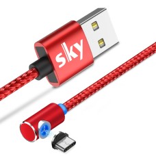 Магнітний кабель SKY type C (L) для заряджання (100 см) Red