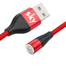 Магнітний кабель SKY (AM60) без конектора (SR 5A-201) для заряджання та передачі даних (100 см) Red