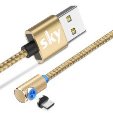 Магнітний кабель SKY microUSB (L) для заряджання (100 см) Gold