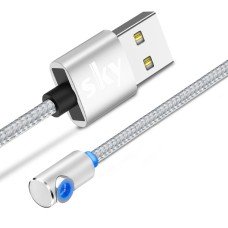 Магнитный кабель SKY без коннектора (L) для зарядки (100 см) Silver