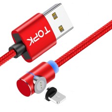 Магнітний кабель TOPK (AM69) apple-lightning (SL 3A) для заряджання та передачі даних (100 см) Red