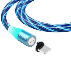 Магнитный кабель TOPK (AM16) apple-lightning (SRZ 5A) для зарядки и передачи данных (100 см) Blue