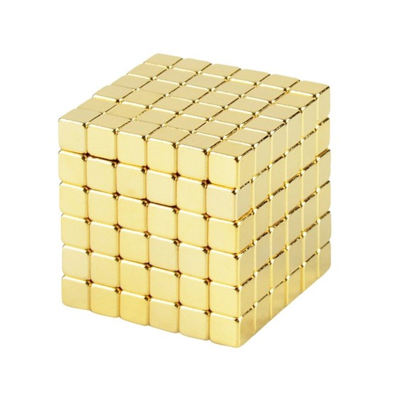 Магнітні кубики-головоломка SKY NEOCUBE (V5) комплект (216 шт) Light Gold