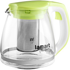 Чайник Lamart - Verre (LT7026) 1,1 л / 12,5 см, стекло/пластик, прозрачный/зеленый