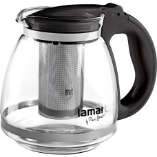 Чайник Lamart - Verre (LT7027) 1,5 л / 13 см, стекло/пластик, прозрачный/черный