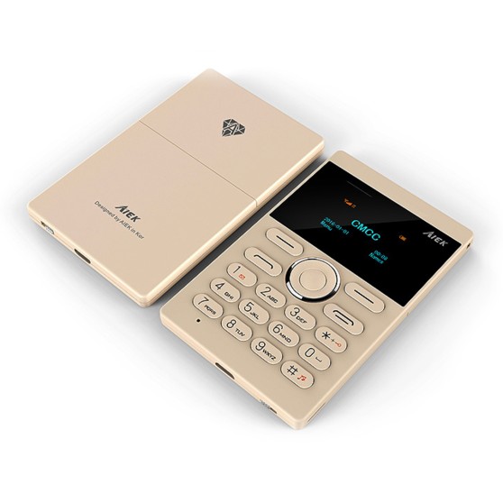 Телефон CARD PHONE Aiek (E1-G) Gold