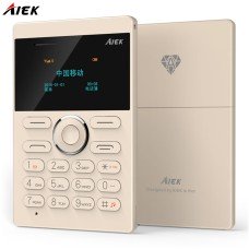 Телефон CARD PHONE Aiek (E1-G) Gold