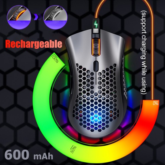 Миша бездротова SKY (A3) Black, акумулятор, RGB