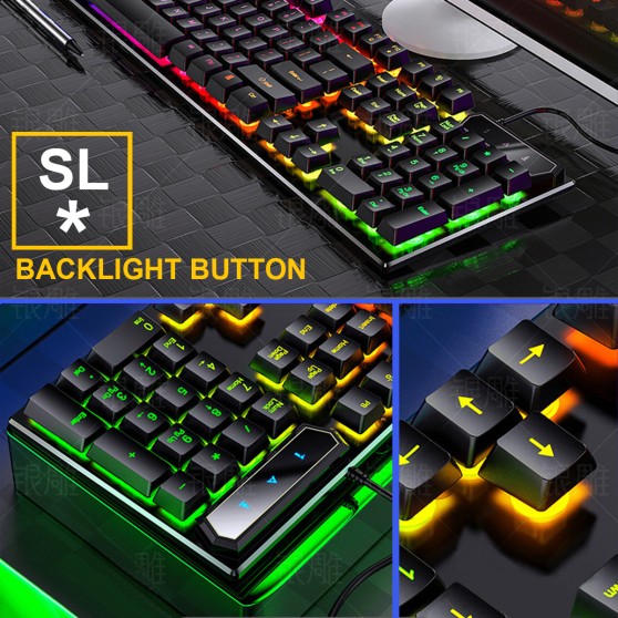 Клавіатура геймерська SKY (V4) Black, RGB, мембранна, (EN)
