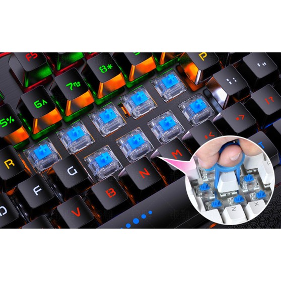 Клавіатура геймерська SKY (K100) Black, RGB, механічна (EN)