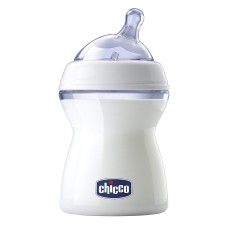 Бутылочка Chicco - Natural Feeling (80723.00) 250 мл / 2 мес.+, пластик, соска силикон (средний поток), прозрачный