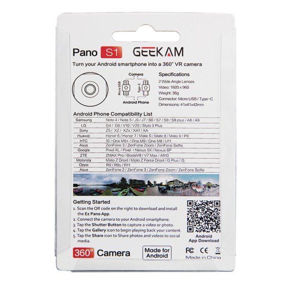 Экшн-камера GEEKAM (Pano S1) Red