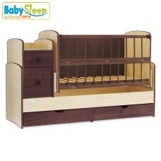 Кроватка-трансформер Baby Sleep (Angela) DTP-S-B, Nussbaum Dunkel & Elfenbein