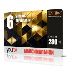 Карта оплаты - YOU TV (Максимальный) 6 месяцев