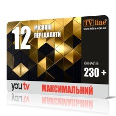 Карта оплаты - YOU TV (Максимальный) 12 месяцев