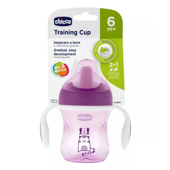 Чашка-непроливайка Chicco - Training Cup (06921.10V) 200 мл / 6 мес.+ / фиолетовый