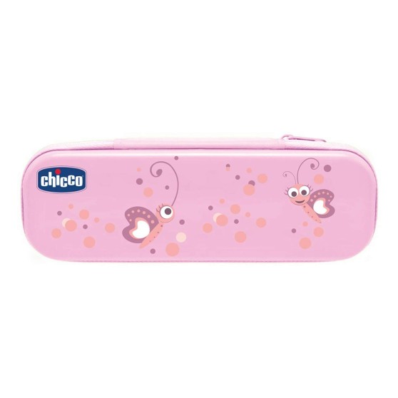 Набор зубная щетка и паста Chicco (07533.10) с чехлом, розовый