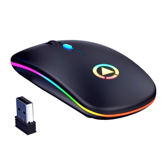Миша бездротова SKY (A2) Black, акумулятор, RGB