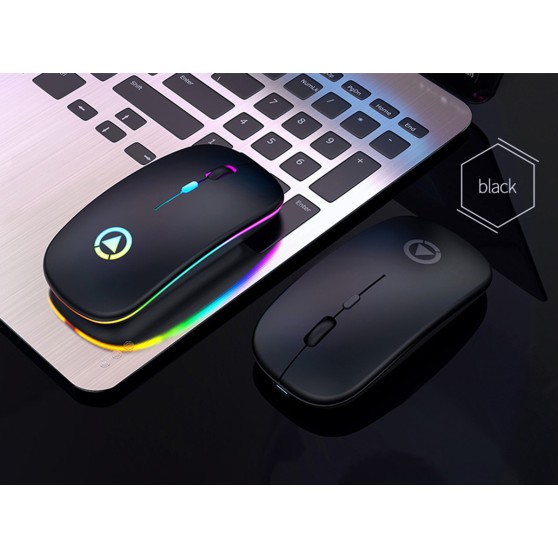 Мышь беспроводная SKY (A2-BT) Black, аккумулятор, Bluetooth, RGB