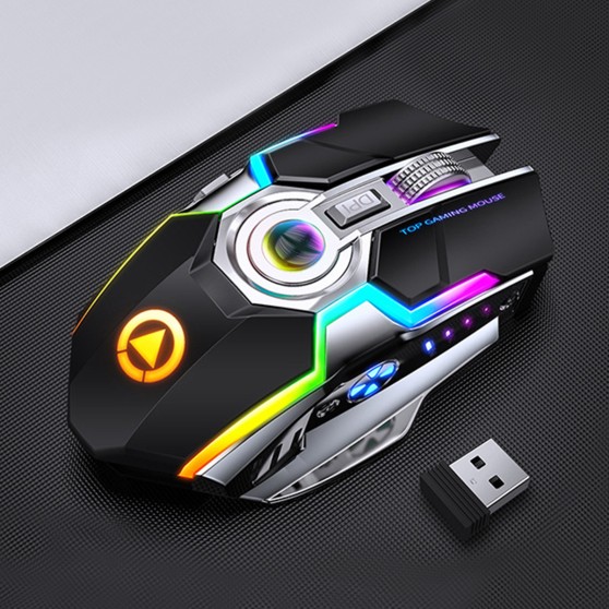 Миша бездротова SKY (A5) Black, акумулятор, RGB