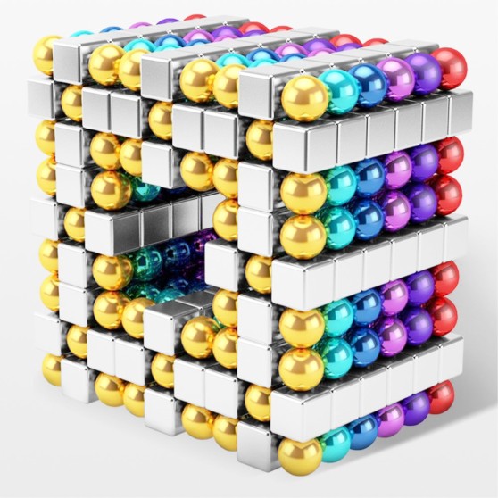 Магнитные кубики-головоломка SKY NEOCUBE (V5) комплект (216 шт) Silver