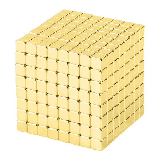 Магнітні кубики-головоломка SKY NEOCUBE (V5) комплект (512 шт) Light Gold