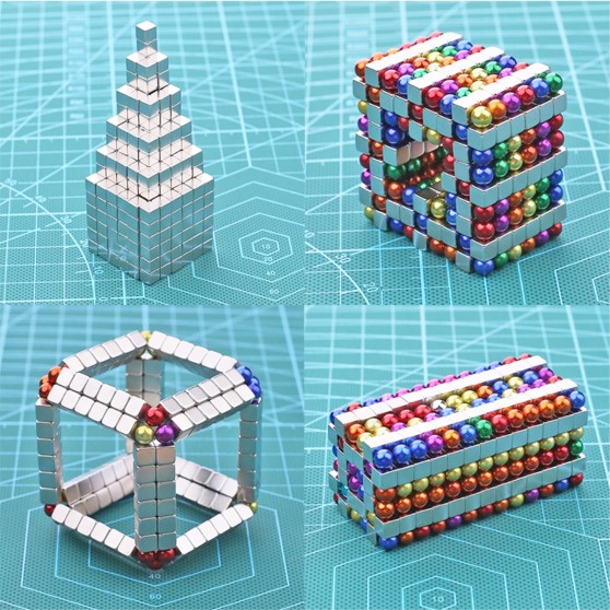 Магнітні кубики-головоломка SKY NEOCUBE (V5) комплект (512 шт.) Silver