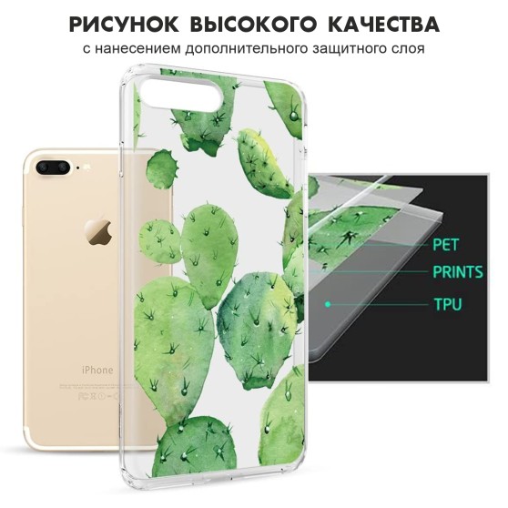Чехол силиконовый TPU (iPhone SE 2020 / 8 / 7) SKY-ESR (X000Q9W99N) Transparent/Print