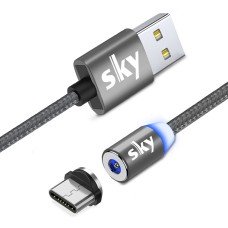 Магнітний кабель SKY type C(R) для заряджання (100 см) Grey