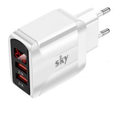 Зарядное устройство SKY (AD 01) 2USB (11W) White