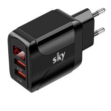 Зарядний пристрій SKY (AD 01) 2USB (11W) Black