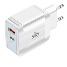 Зарядний пристрій SKY (A 04) QC/PD (18W) White