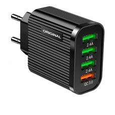 Зарядний пристрій SKY (D 03) QC/3USB (26W) Black