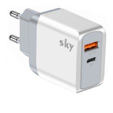 Зарядний пристрій SKY (E 04) QC/PD (19W) White