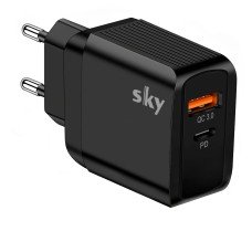 Зарядний пристрій SKY (E 05) QC/PD (20W) Black