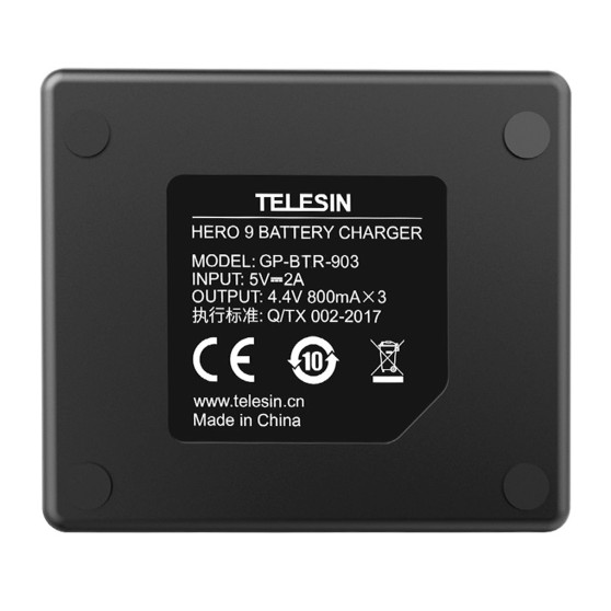 Зарядний пристрій TELESIN (GP-BCG-902) для GoPro HERO 9 (на 3 слоти)