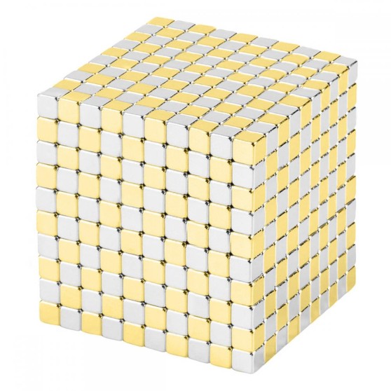 Магнітні кубики-головоломка SKY NEOCUBE (V5) комплект (1000 шт) Silver/Gold