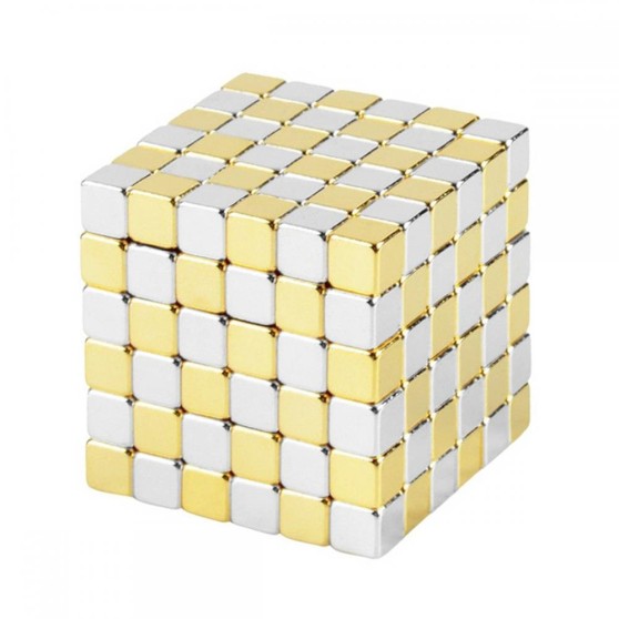 Магнитные кубики-головоломка SKY NEOCUBE (V5) комплект (216 шт) Silver/Gold