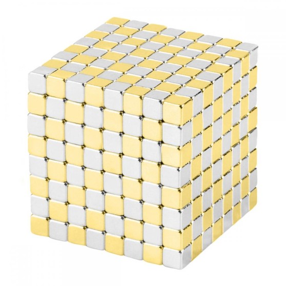 Магнитные кубики-головоломка SKY NEOCUBE (V5) комплект (512 шт) Silver/Gold