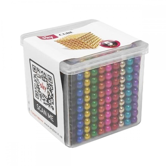 Магнитные шарики-головоломка SKY NEOCUBE (D5) комплект (1000 шт) Light Gold/Silver